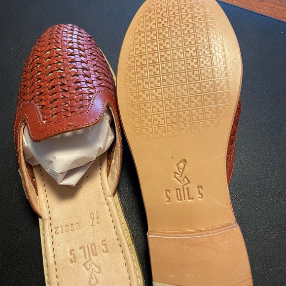 NEW! Sols Anita Handmade Mule In Tawny Burch - Picture 3 of 5